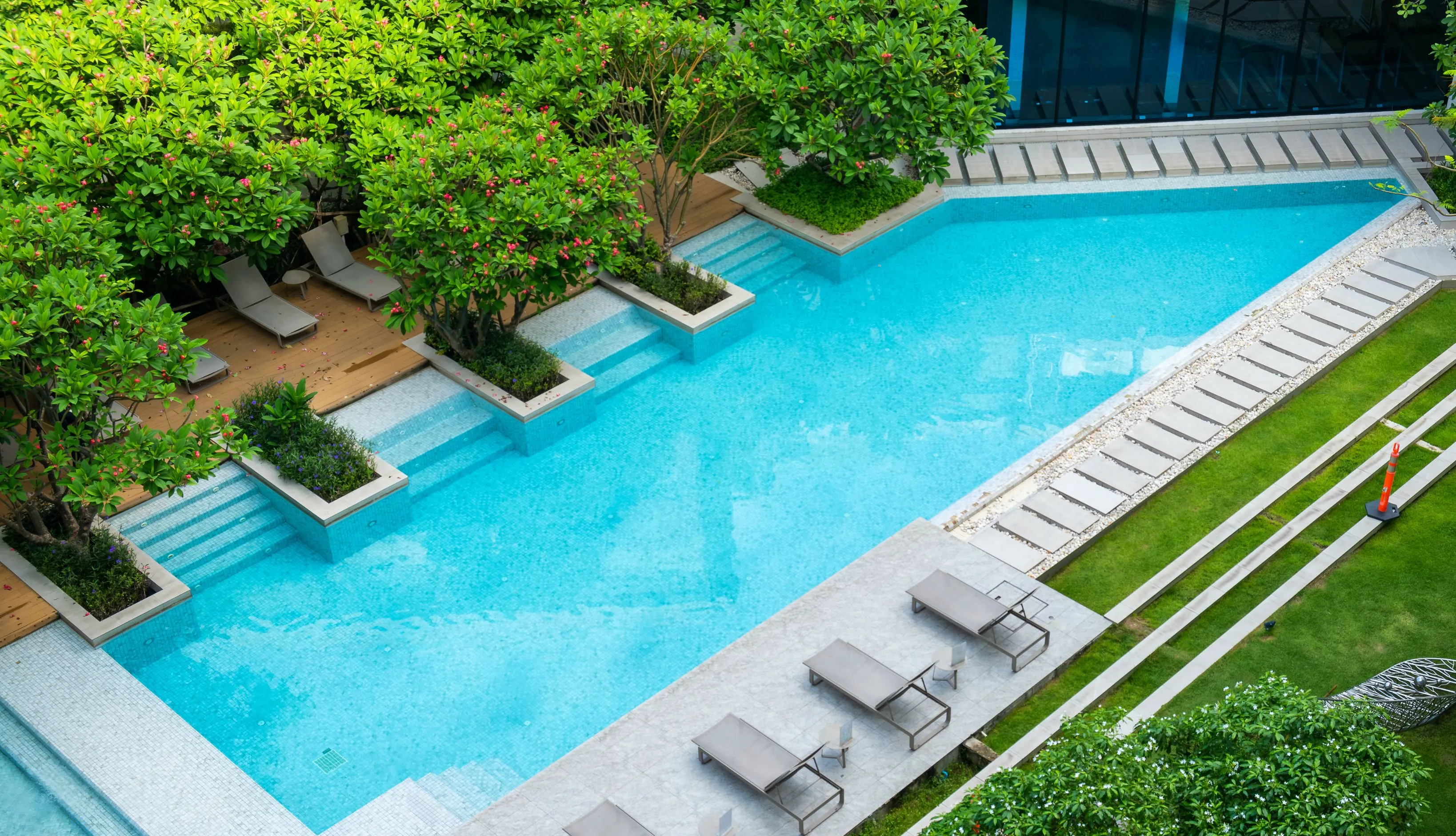 Professional installation of a high-efficiency smart automation system during a premium pool remodeling project.