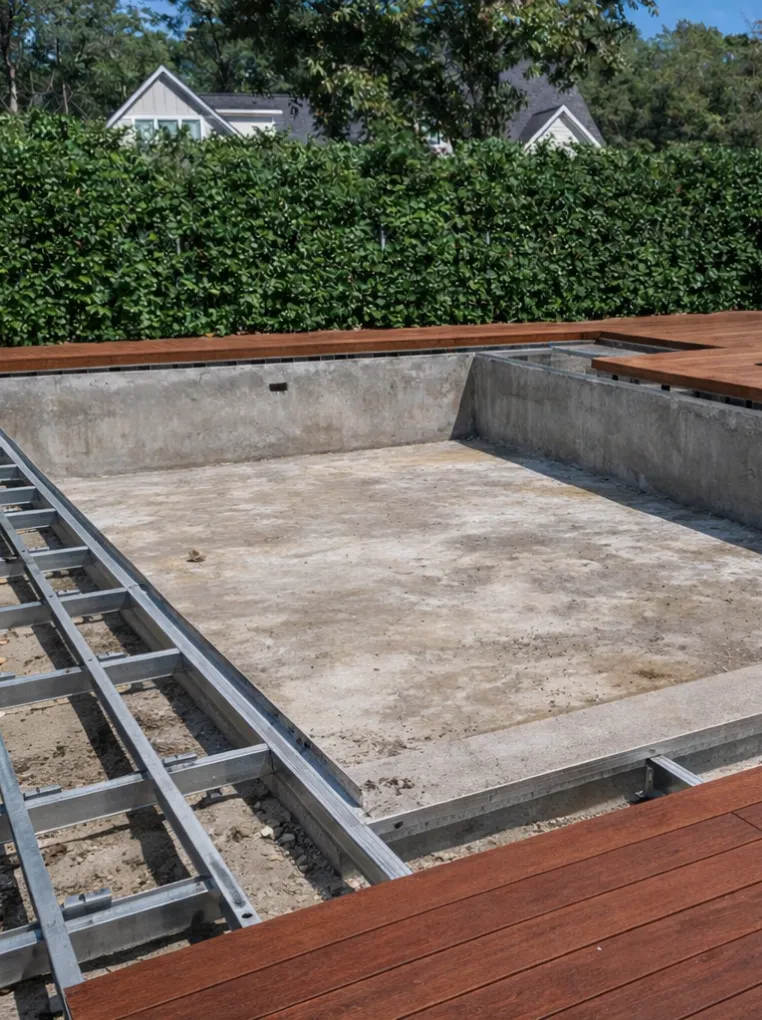 Professional pool vacuuming and maintenance service for crystal clear water